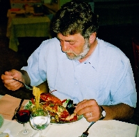 Den gamle redakteur fr serveret Hummer a la Il Nido
